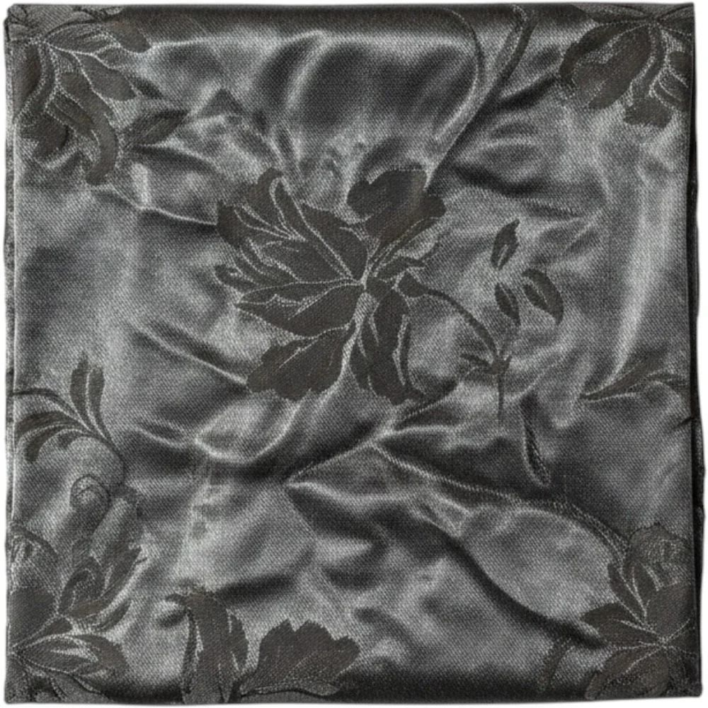 1.STATE Womens Black Floral Jacquard Satin Double Breasted Blazer Jacket Size 10
